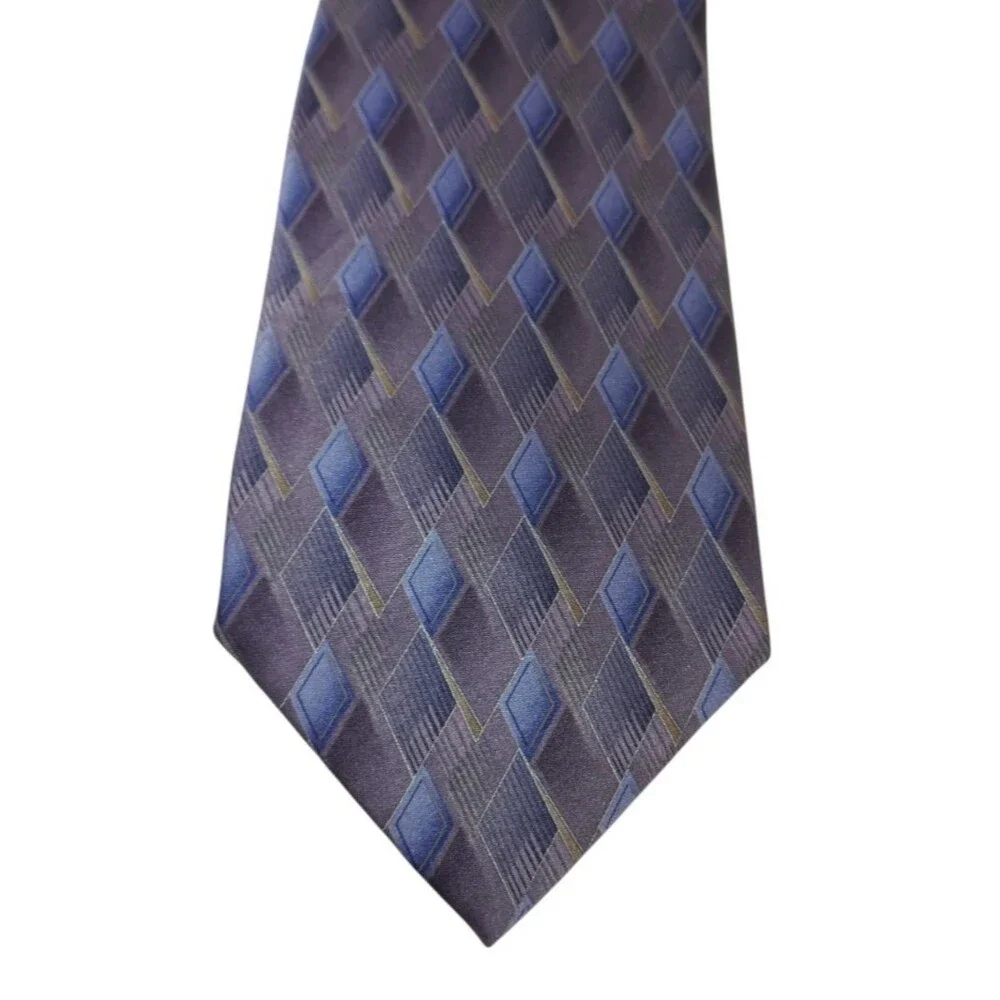 Umberto Bossi Geometric 100% Silk Men’s Neck Tie NWT